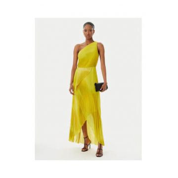 Rochie de cocktail Dama -  galben - fara maneci - poliester -