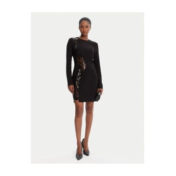 Rochie de cocktail -  neagra - poliester - fermoar - Negru