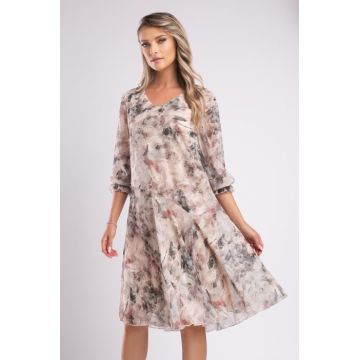 Rochie de ocazie bej marime mare