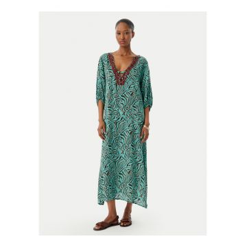 rochie de plaja imprimeu animal turcoaz - Albastru