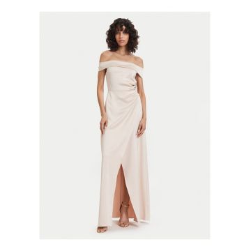 Rochie de seara -  auriu - poliester - fara maneca -