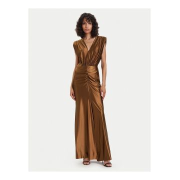 Rochie de seara -  maro - fara maneca - elastan -