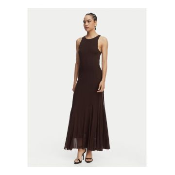Rochie de seara -  maro - fara maneca - poliamida -