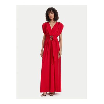 Rochie de seara -  rosu - fara maneca - poliester -