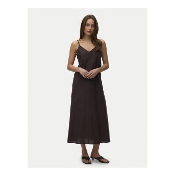 Rochie de vara Dama -  casual - maro - bumbac organic -