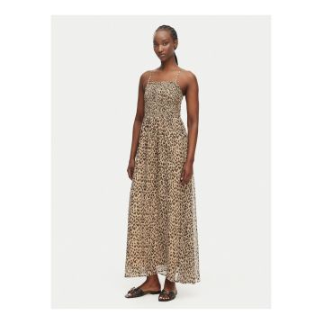 Rochie de vara Dama -  maro - casual - fara maneca - poliester reciclat -