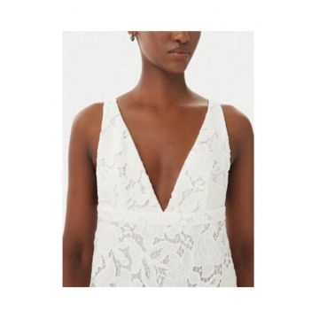 Rochie de vara -  fara maneca - alb - poliester -