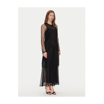 Rochie de vara -  fermoar - negru - poliester -