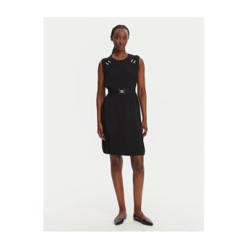 Rochie de zi -  poliester - negru