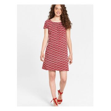 Rochie din amestec de bumbac organic cu maneci scurte -