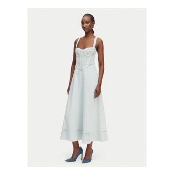 Rochie din denim -  casual - albastru - bumbac/poliester
