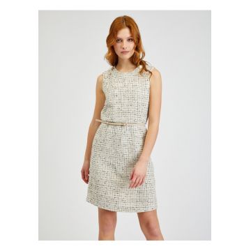 Rochie din stofa cu curea in talie