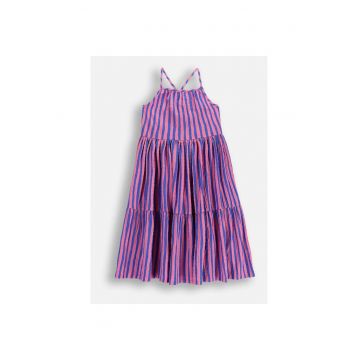 Rochie  evazată - Roz/Albastru