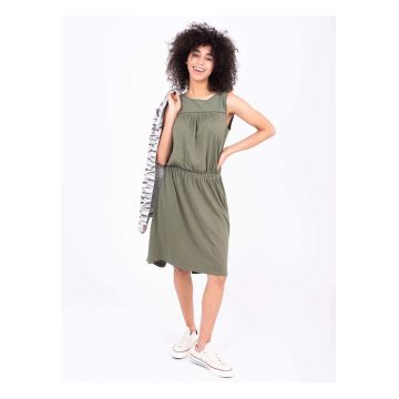 Rochie fara maneci din amestec de modal cu talie elastica - 44