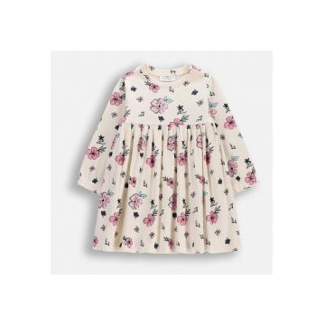 Rochie  floral - ecru - Ecru