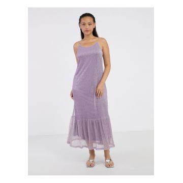 Rochie maxi cu insertii de lurex
