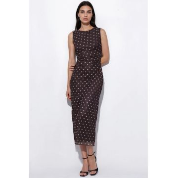 Rochie Midi -  Buline - Maro Inchis - Tul