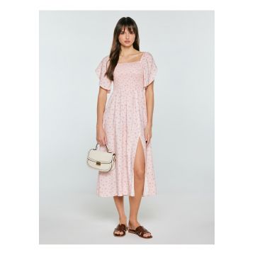 Rochie midi din viscoza cu motif floral Bler 600