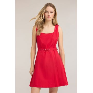 Rochie mini evazata - Coral