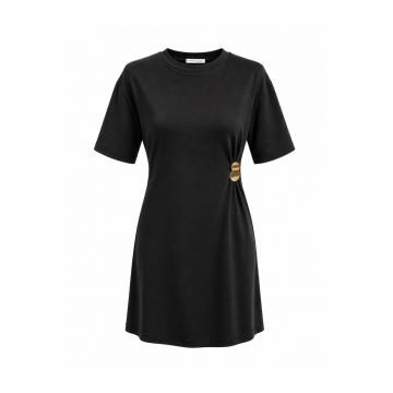 Rochie Mini Femei  Casual - Negru - 65% modal - 35% poliester