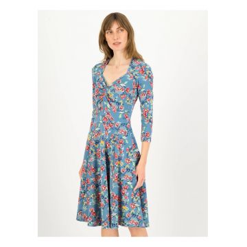 Rochie pe bie cu model floral -