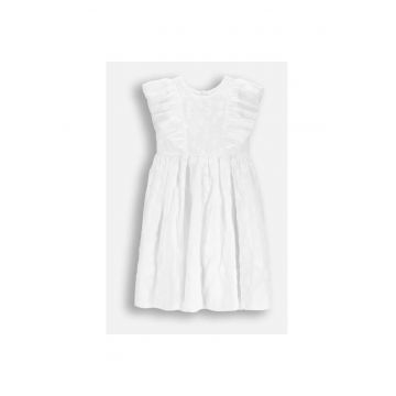 Rochie  pentru fete - alb - midi -