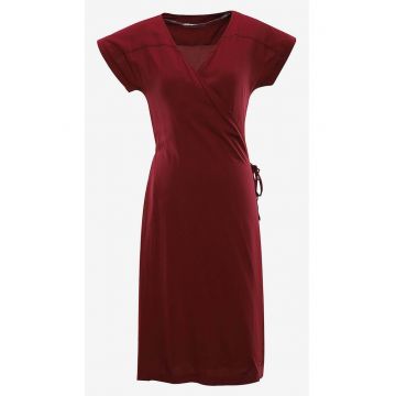 Rochie petrecuta cu model uni si decolteu in V