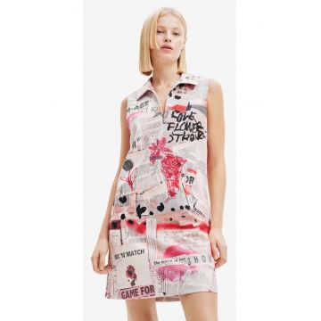 Rochie polo fara maneci - cu imprimeuri diverse Loa