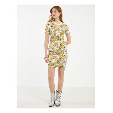 Rochie-tricou din amestec de bumbac cu imprimeu logo -