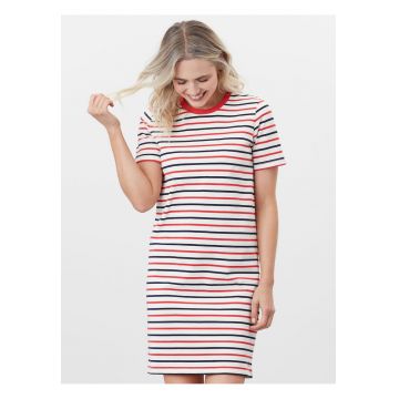 Rochie-tricou din bumbac cu model in dungi - 34