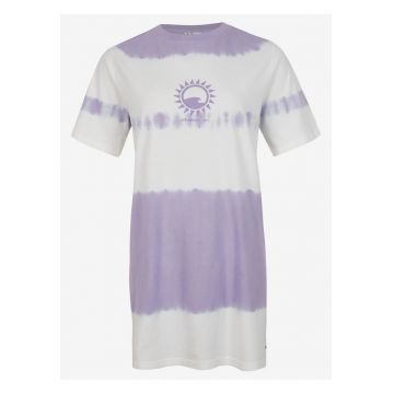 Rochie-tricou din bumbac cu model tie-dye