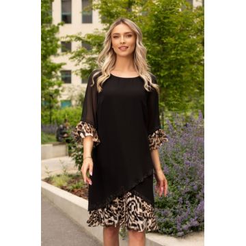 Rochie Zian de ocazie cu imprimeu animal print
