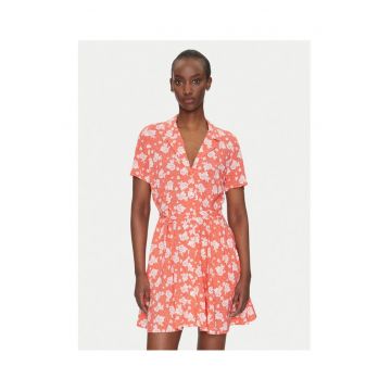 Rochie camasa -  portocalie - femei