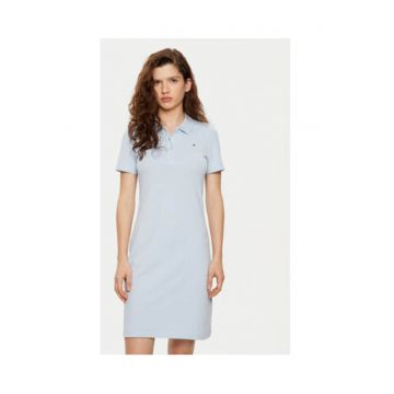 Rochie casual Dama -  albastru - 96% bumbac organic - 4% elastan -