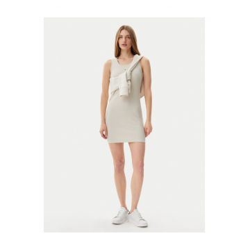Rochie casual dama  bej - fabric confortabil