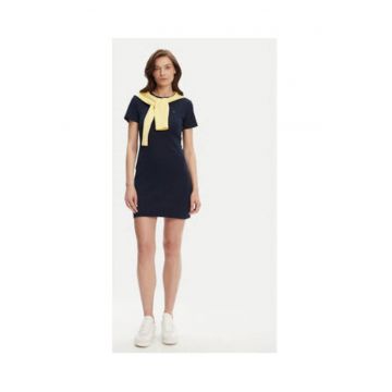 Rochie casual Dama -  bleumarin - 100% bumbac