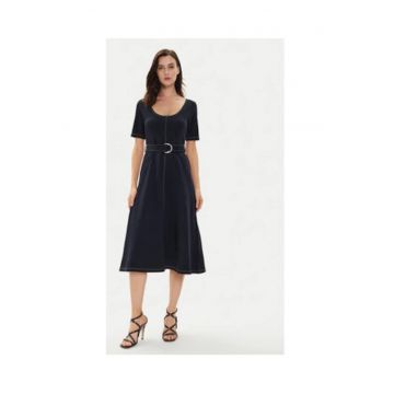 Rochie casual Dama -  bleumarin - 50% bumbac organic - 46% modal - 4% elastan -