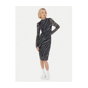Rochie Casual dama  gri - material usor