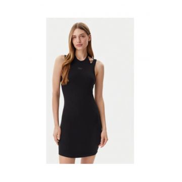 Rochie casual Dama -  Negru - 95% bumbac - 5% elastan