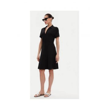 Rochie casual -  neagra - 65% lyocell - 32% bumbac -