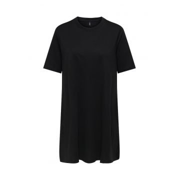 Rochie casual -  neagra - bumbac organic - mini - supradimensionata