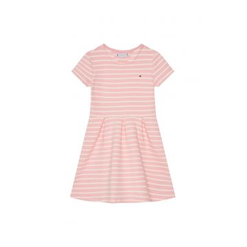 Rochie casual -  Roz - Dungi