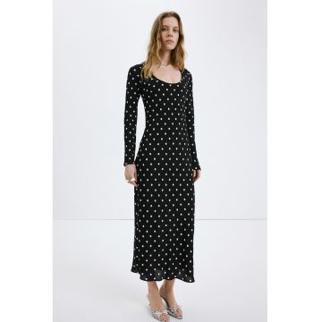 Rochie cu buline - Alb/Negru