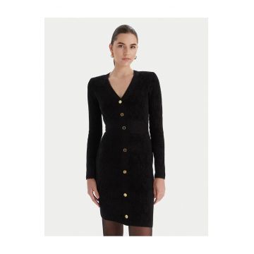 Rochie de dama -  tricotata - negru - 81% poliester -