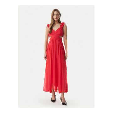 Rochie de seara -  portocalie - fara maneca - poliester -