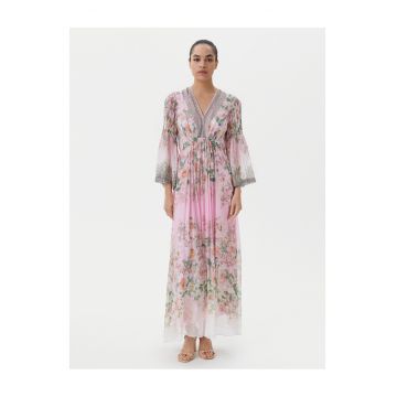 Rochie de vara -  roz - flori colorate