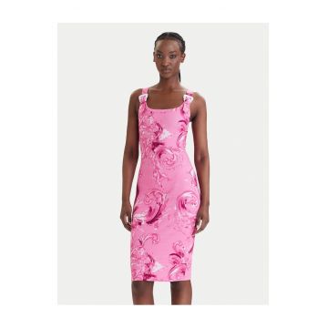 Rochie de zi -  bumbac - roz - bumbac - Roz