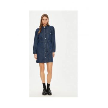 Rochie din denim Dama -  bleumarin - 50% bumbac - 40% lyocell - 10% modal -
