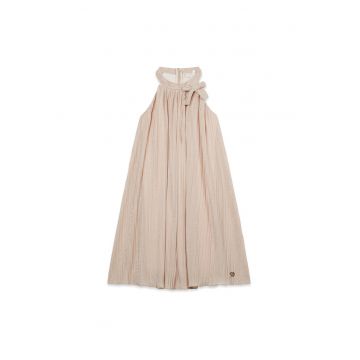 Rochie fete -  auriu - 82% poliamida - 18% fibra metalica
