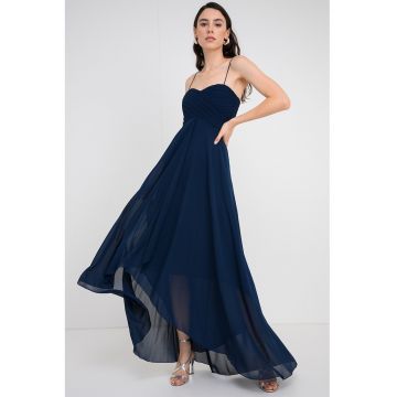 Rochie maxi cu decolteu sweetheart - Albastru ultramarin